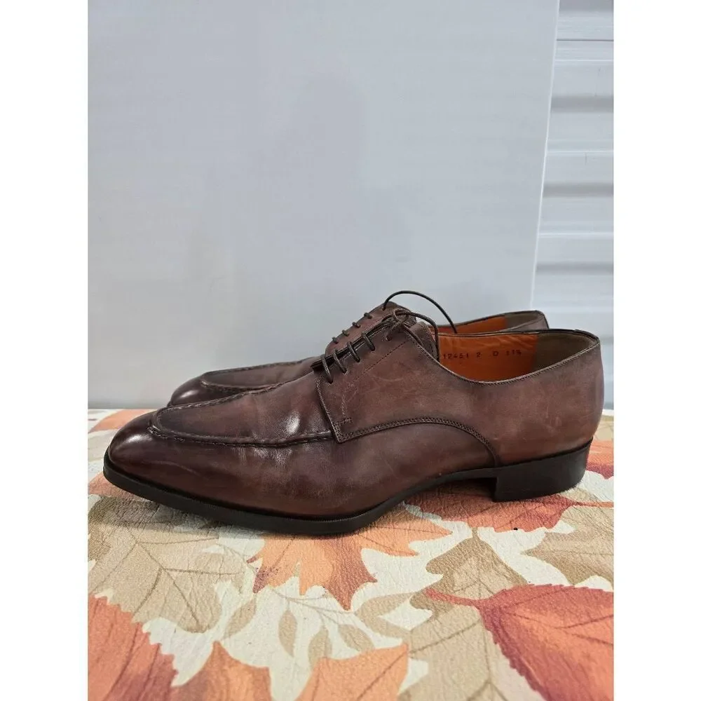 Santoni Made in Italy Men’s Leather Dress Shoes Size 11.5 Brown